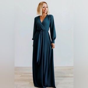 NWT Baltic Born Long Sleeve Teal Maxi Dress